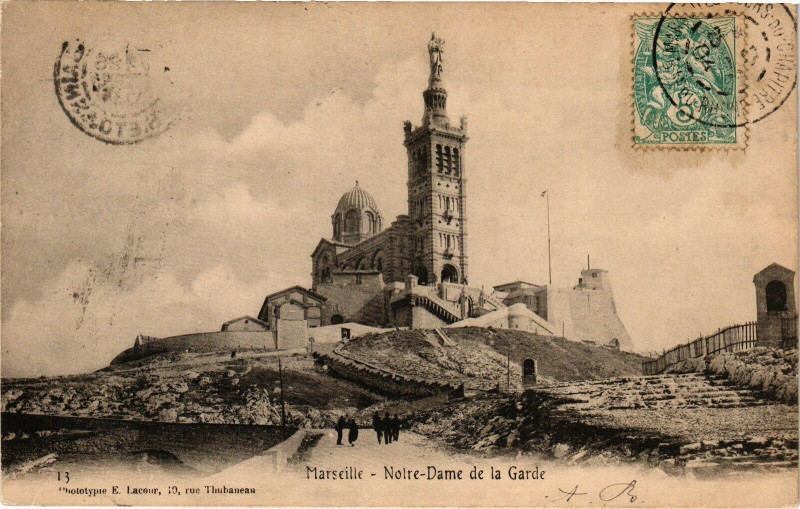 Carte postale ancienne Marseille-Notre Dame de la Garde à Marseille
