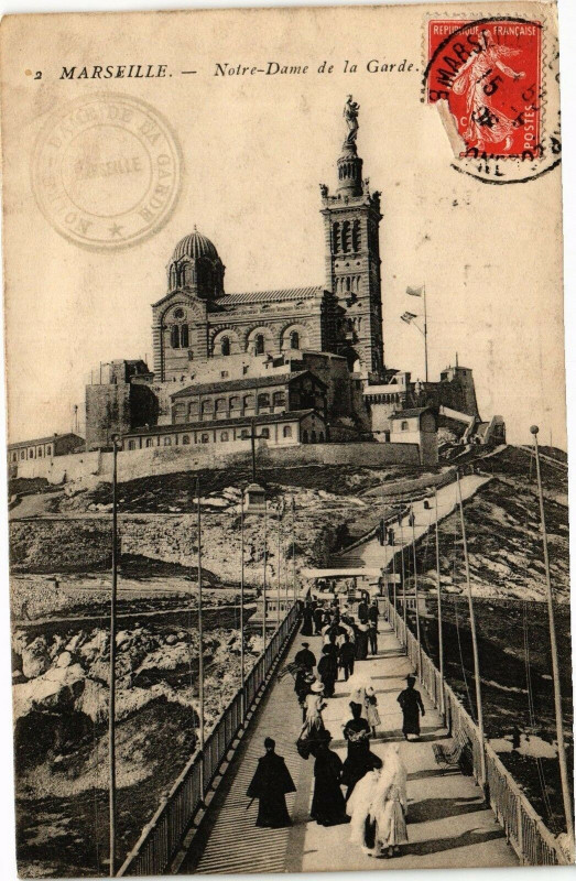 Carte postale ancienne Marseille-Notre Dame de la Garde à Marseille