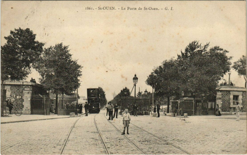 Carte postale ancienne La Porte de Saint-Ouen à Paris 18e