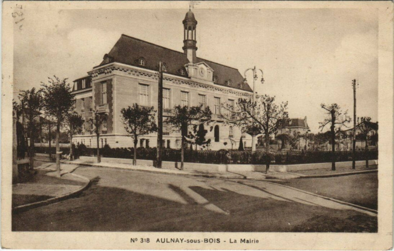 Carte postale ancienne Aulnay-sous-Bois - La Mairie à Aulnay-sous-Bois