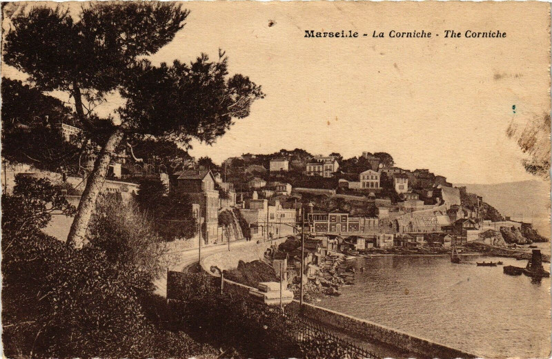 Carte postale ancienne Marseille-La Corniche à Marseille