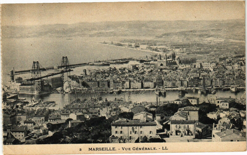 Carte postale ancienne Marseille-Vue générale à Marseille