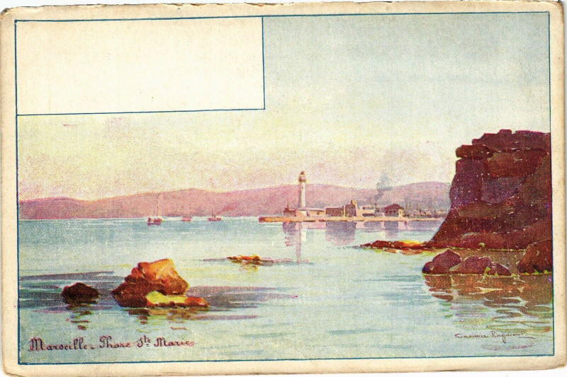 Carte postale ancienne Marseille-PhareSte Marie à Marseille