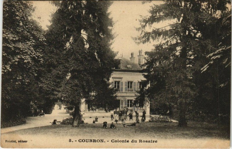 Carte postale ancienne Coubron - Colonie du Rosaire à Coubron