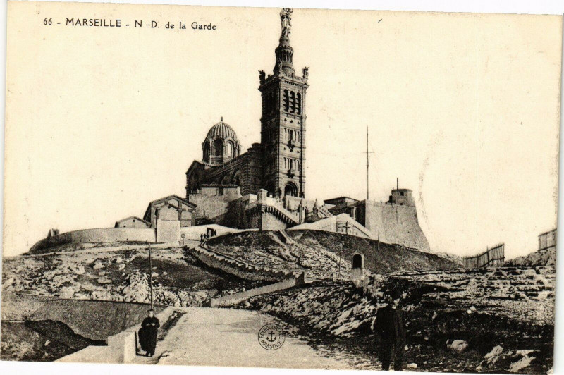 Carte postale ancienne Marseille-Notre Dame de la Garde à Marseille