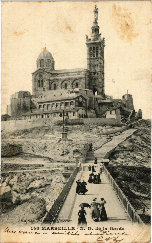 Carte postale ancienne Marseille-Notre Dame de la Garde à Marseille