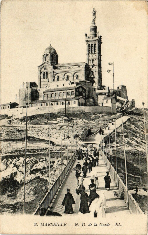 Carte postale ancienne Marseille-Notre Dame de la Garde à Marseille