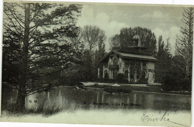 Carte postale ancienne Marseille-Le Parc Borely à Marseille