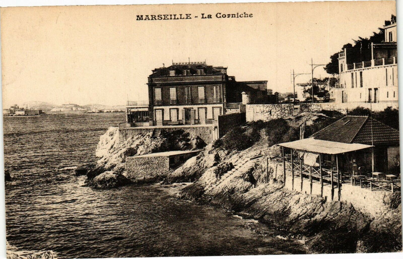 Carte postale ancienne Marseille-La Corniche à Marseille