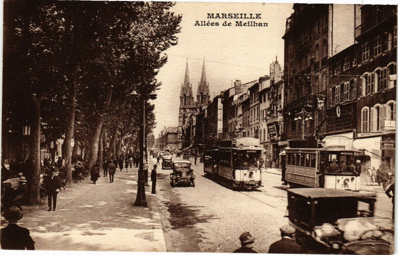 Carte postale ancienne Marseille - Allees de Meilhan à Marseille