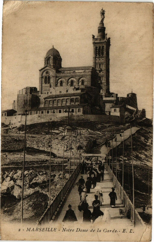 Carte postale ancienne Marseille-Notre Dame de la Garde à Marseille
