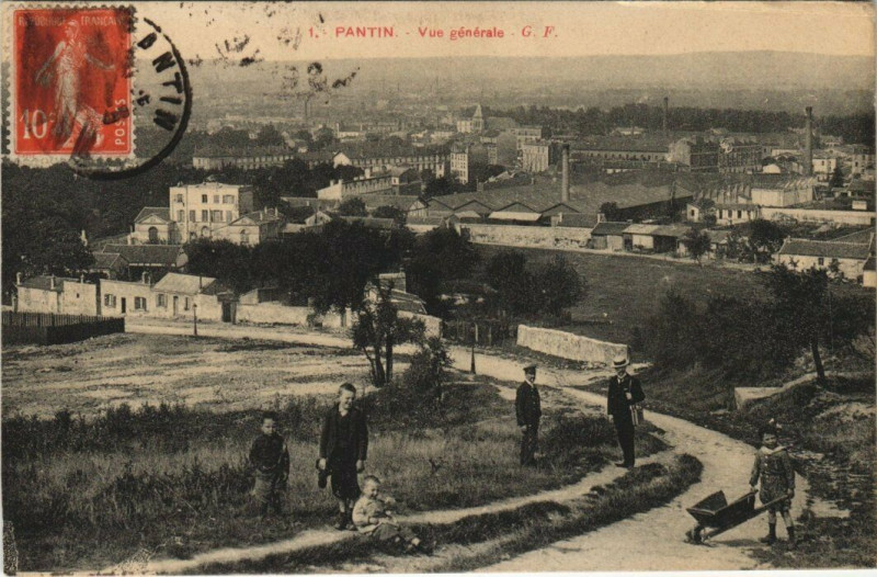 Carte postale ancienne Pantin - Vue generale à Pantin