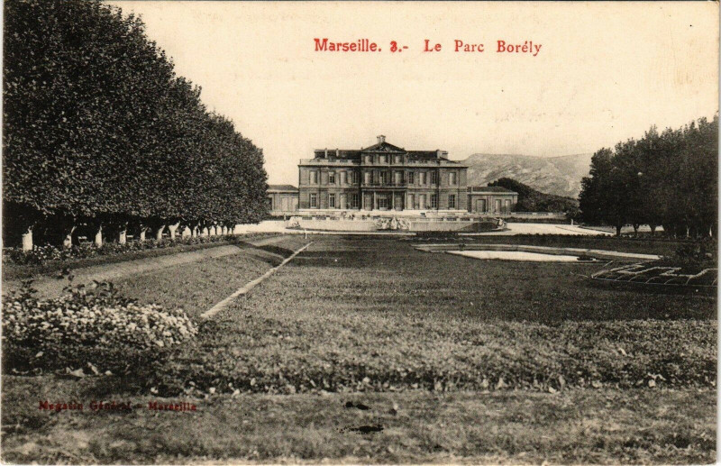 Carte postale ancienne Marseille-Le Parc Borely à Marseille