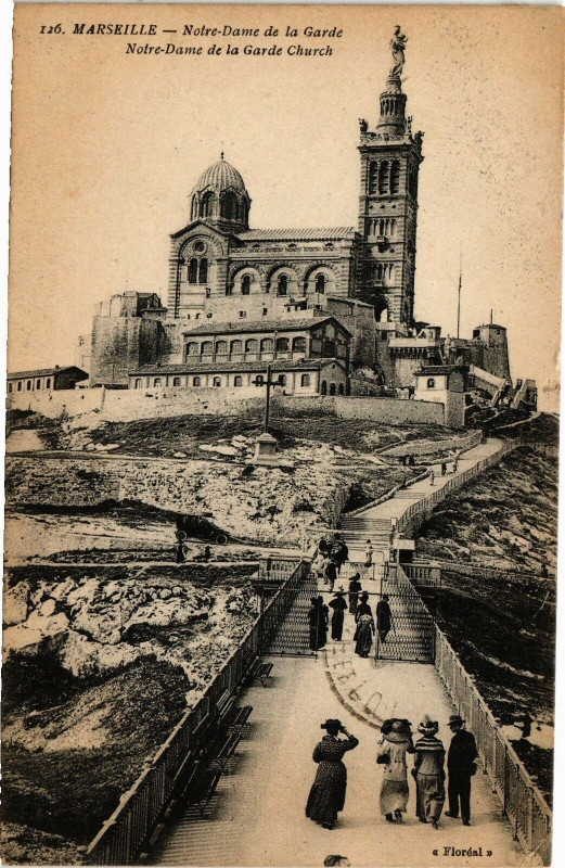 Carte postale ancienne Marseille-Notre Dame de la Garde à Marseille