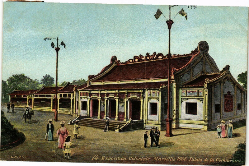 Carte postale ancienne Marseille-Palais de la Cochinchine à Marseille
