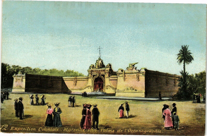 Carte postale ancienne Marseille-Palais de l'Oceanographie à Marseille