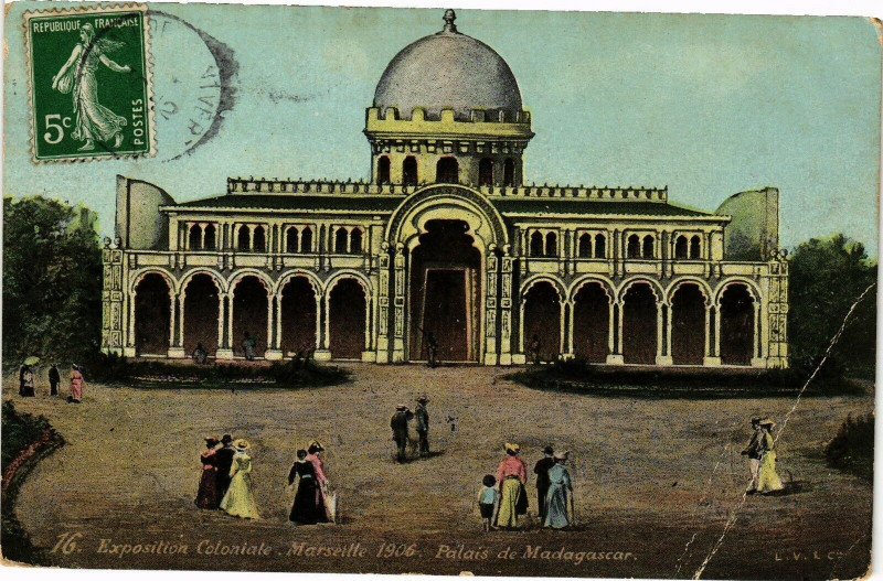 Carte postale ancienne Marseille-Palais de Madagascar à Marseille