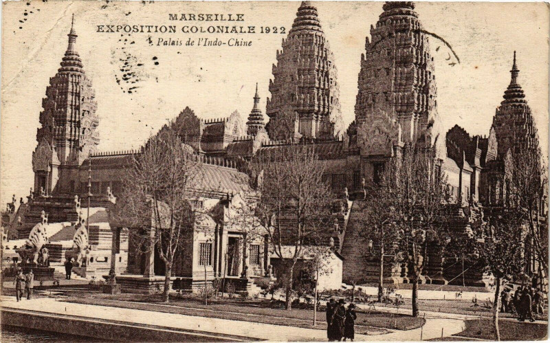 Carte postale ancienne Marseille-Palais de l'Indo Chine à Marseille