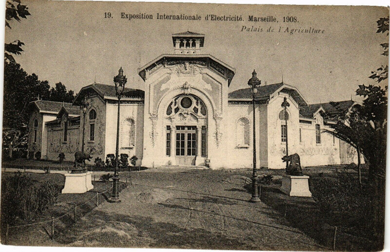 Carte postale ancienne Marseille-Palais de l'Agriculture à Marseille