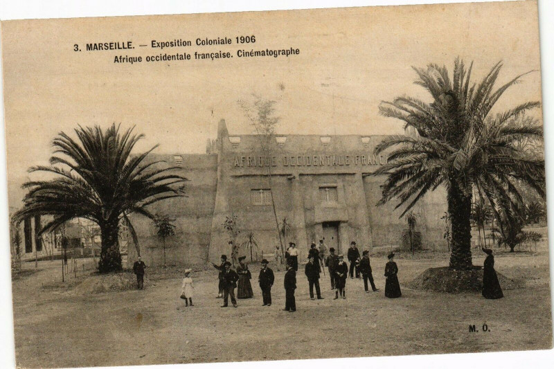 Carte postale ancienne Marseille-Afrique occidentale francaise-Cinematographe à Marseille