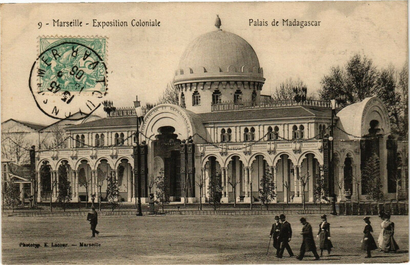 Carte postale ancienne Marseille-Palais de Madagascar à Marseille