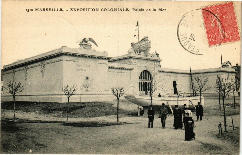 Carte postale ancienne Marseille-Palais de la Mer à Marseille