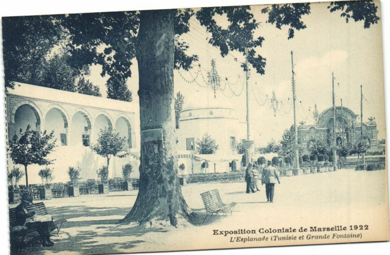 Carte postale ancienne Marseille Expo Coloniale 1922-l'Espanae (Tunisie et Grande... à Marseille