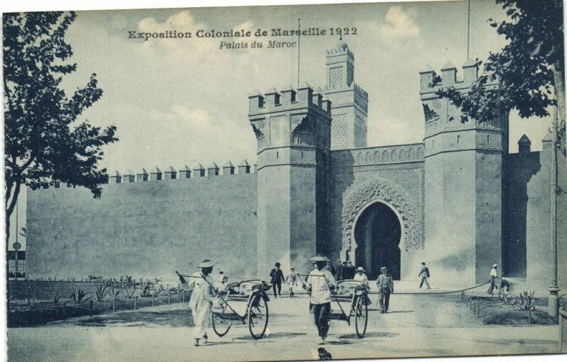 Carte postale ancienne Marseille Expo Coloniale 1922-Palais du Maroc à Marseille