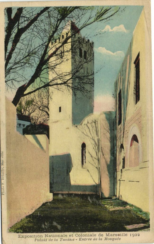 Carte postale ancienne Marseille Expo Nationale et Coloniale 1922-Palais de la Tunisi à Marseille