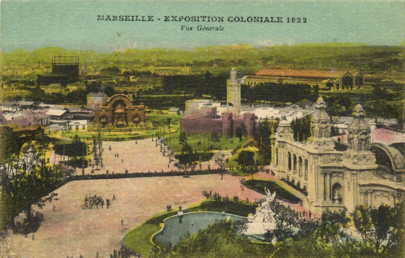 Carte postale ancienne Marseille Expo Coloniale 1922-Vue générale à Marseille