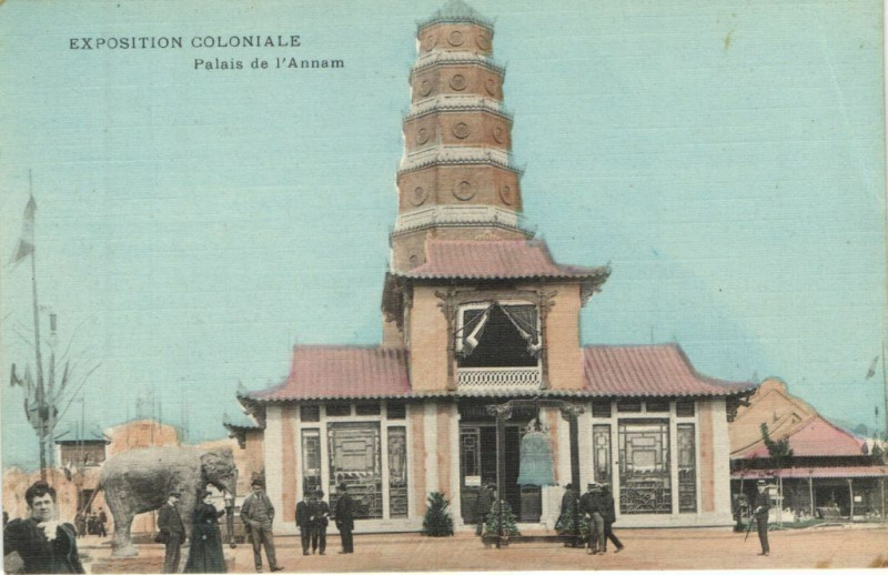Carte postale ancienne Marseille Expo Coloniale Palais de Annam. à Marseille