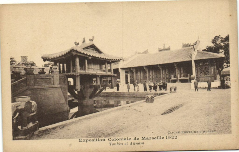 Carte postale ancienne Marseille Expo Coloniale 1922 - Tonkin et Annam à Marseille