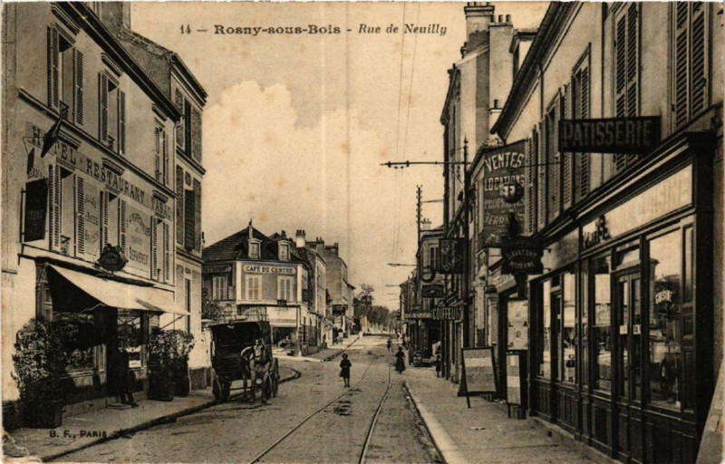 Carte postale ancienne Rosny-sous-Bois Rue de Neuilly à Rosny-sous-Bois