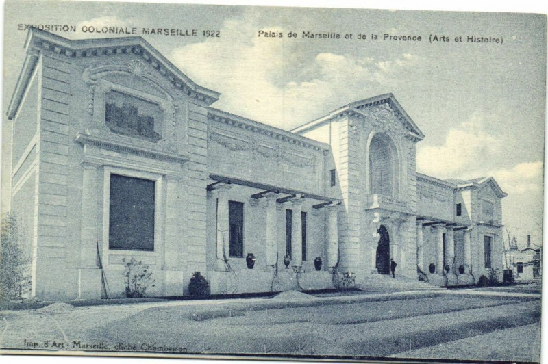 Carte postale ancienne Marseille Expo Coloniale1922 - Palais et de la Provence ... à Marseille