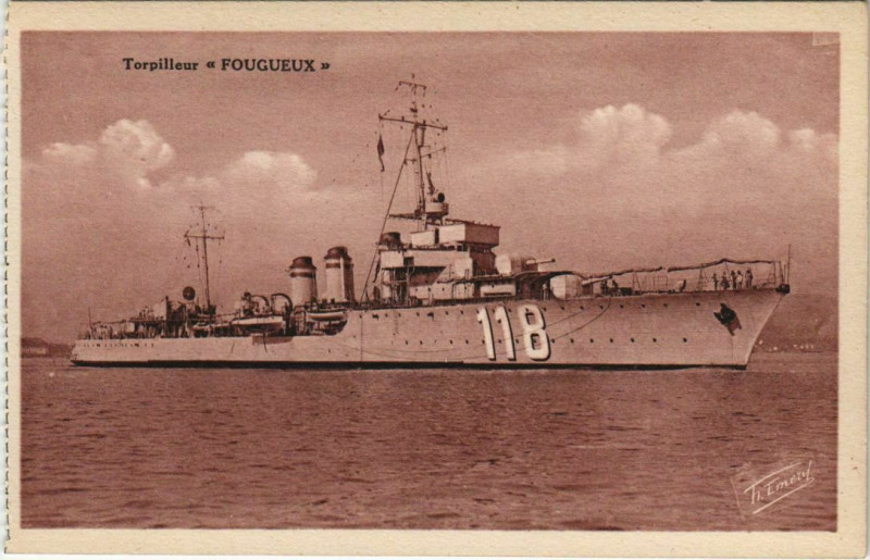 Carte postale ancienne Torpilleur Fougueux