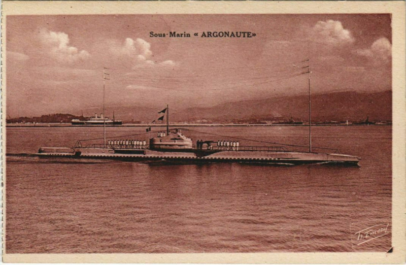 Carte postale ancienne Sous-Marin Argonaute