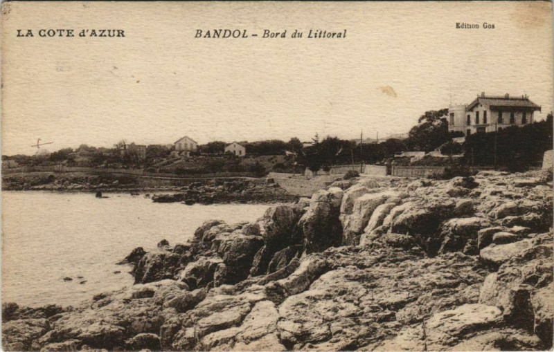 Carte postale ancienne Bandol Bord du Littoral à Bandol