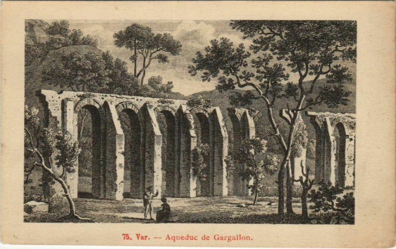 Carte postale ancienne Var - Aqueduc de Gargallon