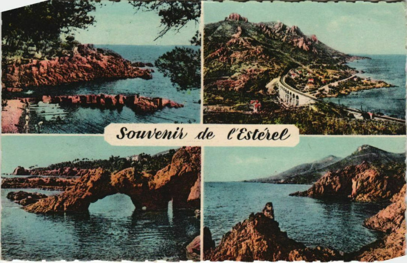 Carte postale ancienne Saint-Raphael - Le Trayas - Antheor - L'Esterel - Scenes à Saint-Raphaël