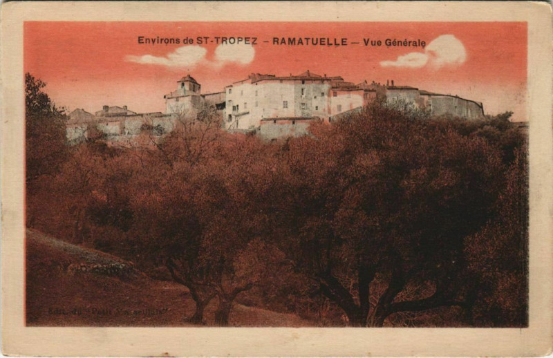 Carte postale ancienne Ramatuelle Vue Generale - Environs de Saint-Tropez à Ramatuelle
