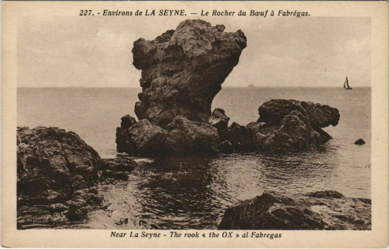 Carte postale ancienne La Seyne-sur-Mer Environs - Le Rocher du Boeuf a Fabregas à La Seyne-sur-Mer