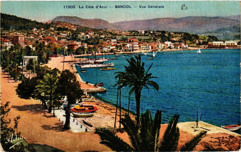 Carte postale ancienne Bandol - Vue générale à Bandol