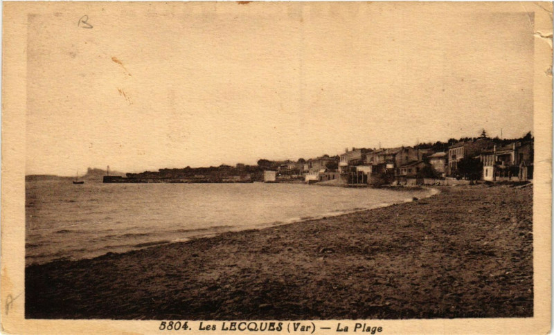 Carte postale ancienne Saint-Cyr-sur-Mer - Les Lecques - La Plage à Saint-Cyr-sur-Mer