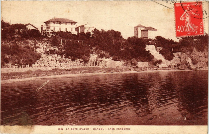 Carte postale ancienne Bandol - Anse Renecros à Bandol