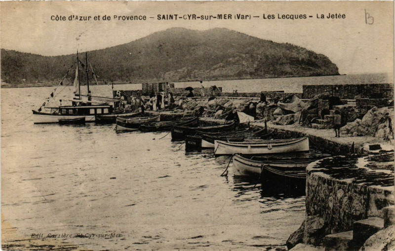 Carte postale ancienne Saint-Cyr-sur-Mer - Les Lecques - La Jetée à Saint-Cyr-sur-Mer