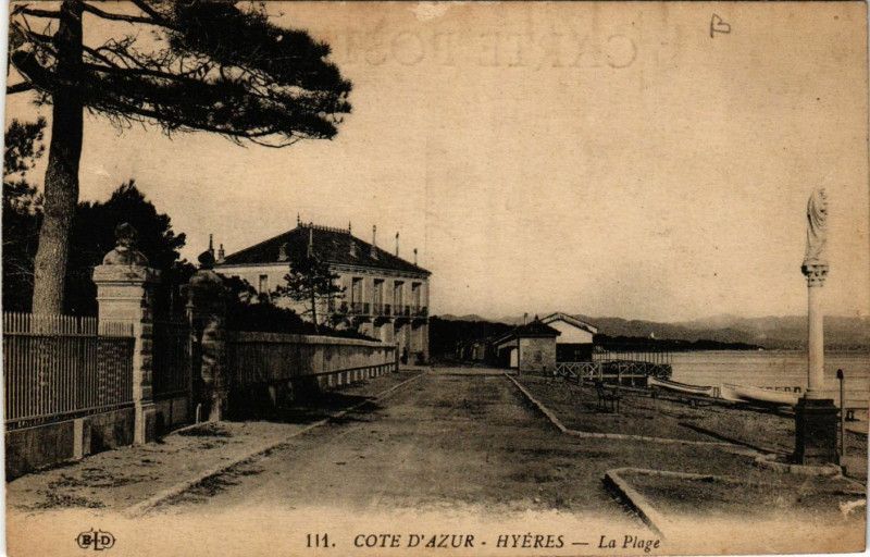 Carte postale ancienne Hyeres - La Plage à Hyères