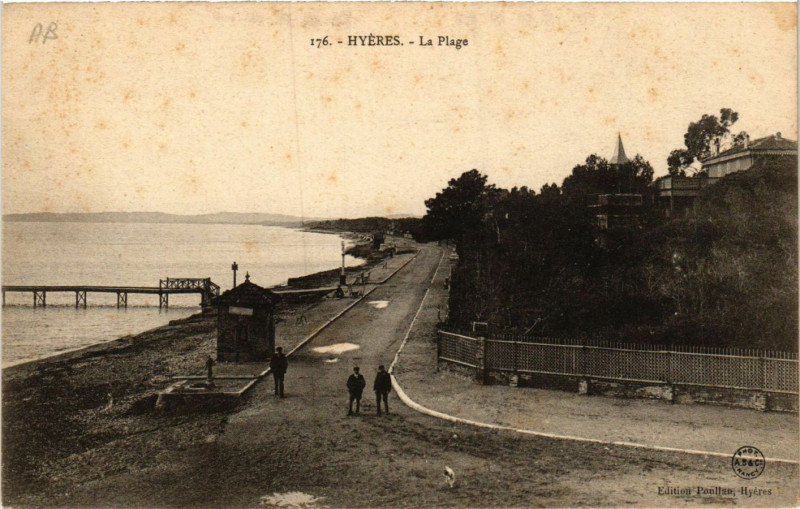 Carte postale ancienne Hyeres - La Plage à Hyères