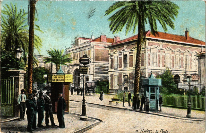 Carte postale ancienne Hyeres - La Poste à Hyères