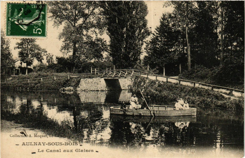 Carte postale ancienne Aulnay-sous-Bois - Le Canal aux Glaises à Aulnay-sous-Bois