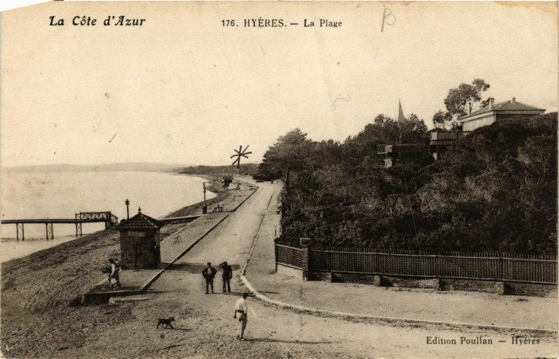 Carte postale ancienne Hyeres - La Plage à Hyères